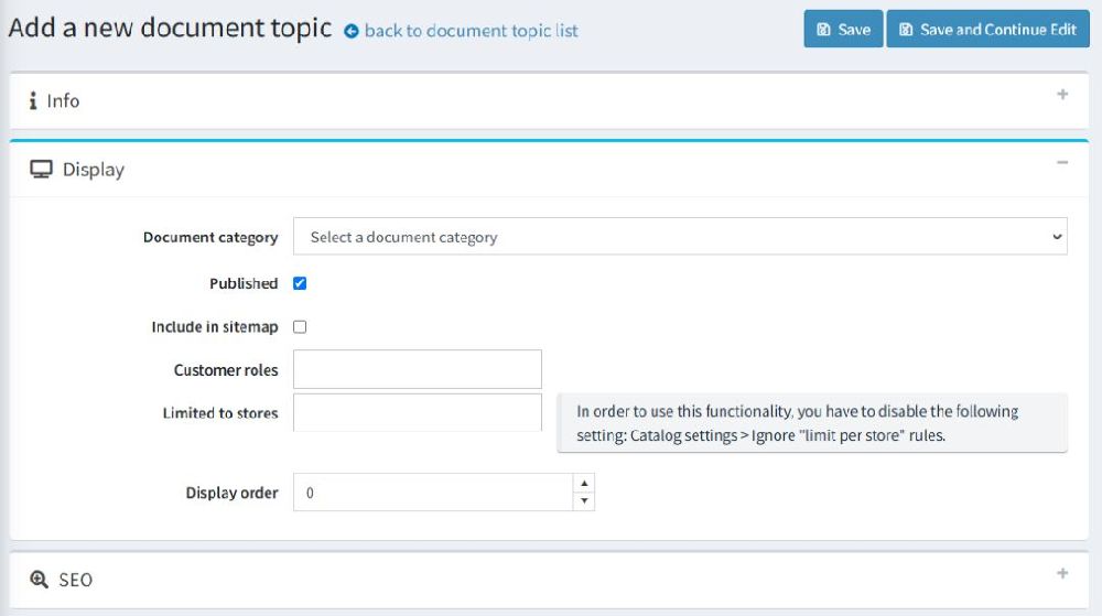 documentation plugin add display topic page